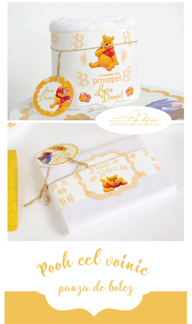 Trusou de botez cu broderie personalizata si ursuletul Winnie Pooh, Ursuletul cel voinic 3
